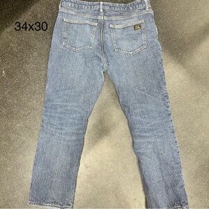 Realtree Men's Classic Straight Blue Jeans, Flannel Lined Jeans size 34x30